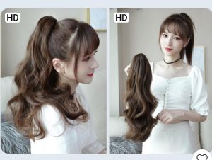 [ freeship 45cm ] tóc giả nữ ngoặm xoăn lững tóc giả kẹp tóc đuôi ngựa
