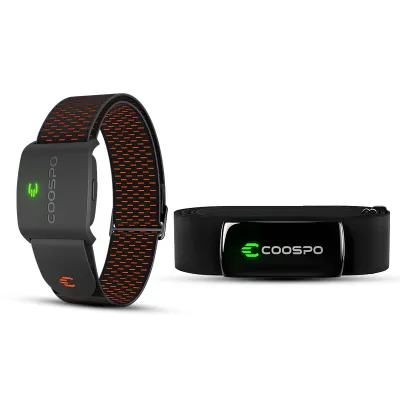 COOSPO HW9 Armband Heart Rate Monitor with HR Zones/Calories HRM Sensor for Fitness Cycling BLE5.0 ANT+ for PelotonZwiftWahoo