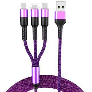 3in1 USB Cable 5A Fast Charging Charger Micro For Lightning USB Type C Universal Mobile Phone Cables For iPhone Samsung Huawei Cord 1 meter and 1.8 meter