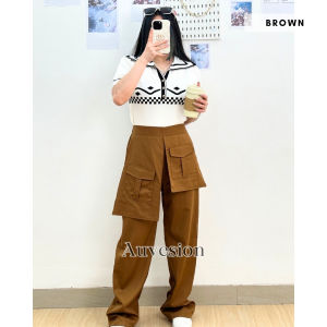 4468 Karen Highwaist Cargo Pants | Celana Kargo Wanita - Highwaist Loose Cargo Pants