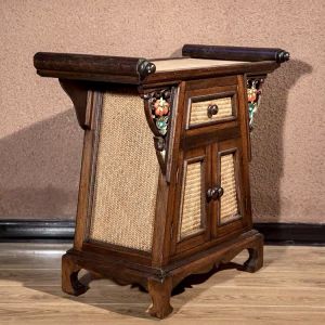 ตู้จีน ตู้เก็บของ1ลิ้นชัก ตู้เก็บของแกะสลัก ตู้แกะสลัก เฟอร์นิเจอร์ตกแต่งบ้าน ตู้แกะสลักลายฟักทอง ตู้จีนสวยงาม