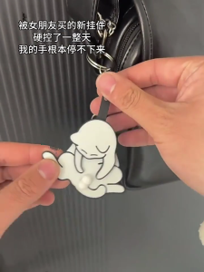 Vui mèo Keychain với tương tác quay Balls handmade Keyring Phụ kiện cho những người yêu thú cưng và phụ kiện độc đáo