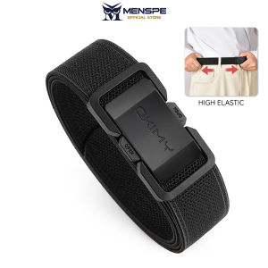 MENSPE Men Sports Belt Outdoor Nylon Belt Adjustable Belt Nylon Waistband All Black Belt Youth Sports Canvas Pant Belt Simple Nice Waistband