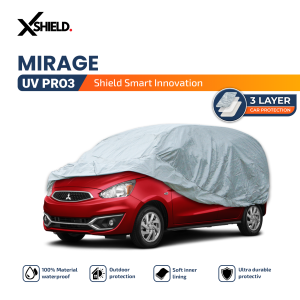 3 Layer Cover Mobil Mirage Sarung Penutup Aluminium Film Material Waterproof & Anti UV