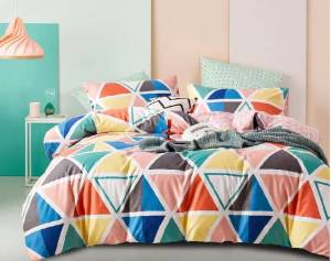 6 in 1 Set  (with 4 pillowcase)Korean Cotton Premium Quality bedding set With Duvet Cover Flat Bedsheet 6001  good for King Queen Double Size Bed Sheet Pls.  Add Order Duvet