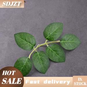 SDJZT 10 30 50 Lá Hoa Hồng Nhân Tạo cây xanh giả hoa hồng lá thủ công tự làm