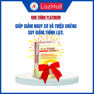 Kim Thính Platinum hộp 60 viên giúp tăng cường sức khỏe thính giác cải thiện triệu chứng ù tai điếc tai nghe kém.