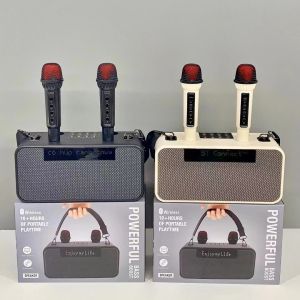 พร้อมส่ง ลำโพง 186MAXลำโพงบลูทูธ เบส ไมโครโฟนคู่(ไมค์2อัน ）สามารถแสดงเนื้อเพลงได้ Bluetooth karaoke speaker สีขาว สีดำ