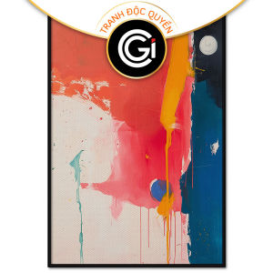 Tranh trừu tượng sơn dầu. Tranh treo tường dán tường Canvas. CGI-241