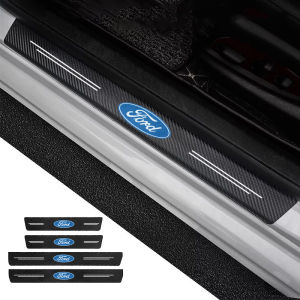 4Pcs Carbon Fiber Car Protector Door Sill Stickers for Toyota Camry Vios Wish Altis Corolla RAV4