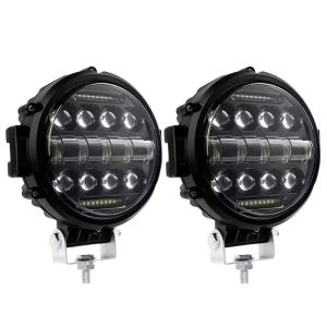 HYNBYZJ 7Inch 300W Round Spot Pods Light Bar High/Low Beam DRL Led Work Driving Lamp for Truck Jeep Off Road SUV UTV ATV Fog LED Light