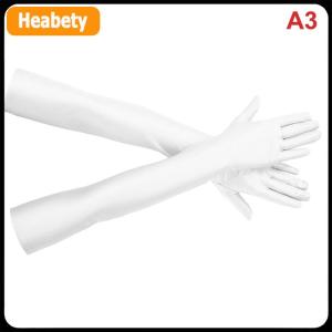 【2-3 days delivery】 High Elastic Spandex Sun Protection Gloves Party Nightclub Wedding Performance Black Gloves
