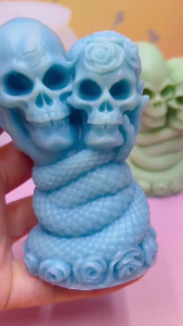 Halloween Theme Silicone Mould Skull Snake Silicone Molds For Epoxy Resin Soap Chocolate Home Decoration