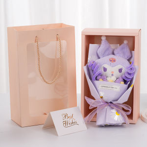 Cartoon Kuromi Kitty Melody Cinnamon Plush Doll Toy Stuffed Animals Creative Bouquet Valentines Day Mothers Day Graduation Birthday Gifts