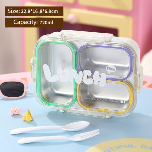 Microwaveable Compartment Stainless Steel Lunch Box