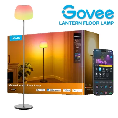 Govee Lantern Floor Lamp Halo Gradient RGBICWW DreamView w/ Matter Smart Corner Lamp w/ LuminBlend+ Decorative Light