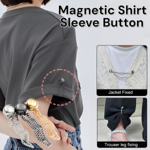 Magnetic Shirt Sleeve Button Strong Magnetic Button Shirt Sleeve Fixing Buckle T-Shirt Shortening Fixing Tool
