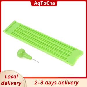 [COD] AqToCna Ship within 24 hours Plastic Braille Writing Slate School Portable Practical With Stylus Practice
