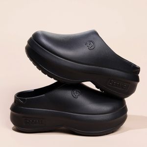 [Free Shipping] Thailand 2026 new style womens thick-soled outdoor beach platform half-slipper clogs mens shoes