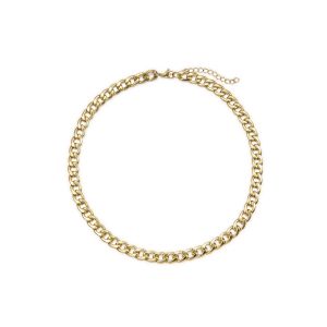 สร้อยคอโซ่หนาผู้ชายและผู้หญิงสไตล์ยุโรปสีทองงานชุบทอง14K