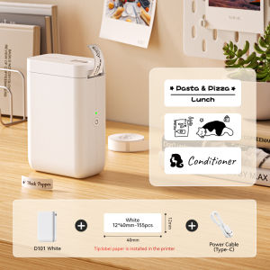 NIIMBOT D101 Thermal Label Printer Multifunctional Bluetooth Label Maker Beauty Food Name Sticker Storage Portable Smart Label Machine for Android/IOS Phone Included Label Paper