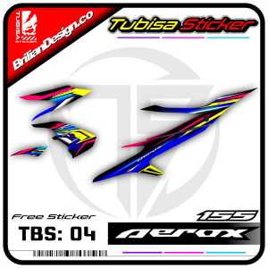 Sticker Striping Variasi Aerox 155 - Stiker Striping Variasi Motor Aerox 155 Semi Full. TBS.04