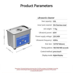UNICORN 【Seller Recommend 】 2L Digital Ultrasonic Cleaner Adjustable Heating Timing Cleaning Lab Machine