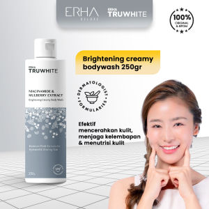 ERHA Truwhite Brightening Creamy Body Wash - Sabun Tubuh Pemutih 250g + Niacinamide & Mulberry Extract