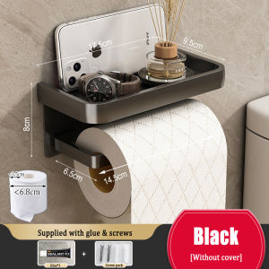 YissTiee Toilet Tissue Box Wall-mounted Toilet Paper Holder Bathroom Non-perforated Roll Paper Holder