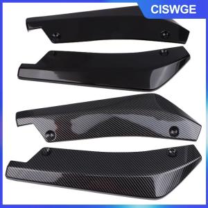 CISWGE 1 cặp sợi carbon winglets bên váy mở rộng phổ quát xe phía trước phía sau bội Dải môi Spoiler khuếch tán Splitter đầu bảo vệ