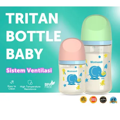 MOMWELL BOTOL SUSU BAYI TRITAN BPA FREE ANTI BOCOR 160ML & 240ML