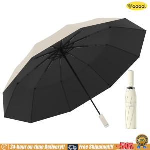 [VOS] Fully Automatic Travel Umbrella 16 Bones Protection Umbrella for Car Backpack