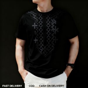 Philippines Ethnic Style 3D Sublimation Polo Shirt Classic Polo Collar Short Sleeve with Traditional Geometric Wave & Dot Pattern Breathable Comfort Premium Fabric