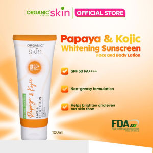 Top Seller PAPAYA AND KOJIC WHITENING SUNSCREEN | Paraben-Free and Sulfate-Free | Sun Protection with SPF 50++++ | Evens Tone and Helps Reduce Dark Spots | Leaves Skin Looking Whiter Smoother Glowing | Brightens Smooths and Gently Exfoliates the Skin.