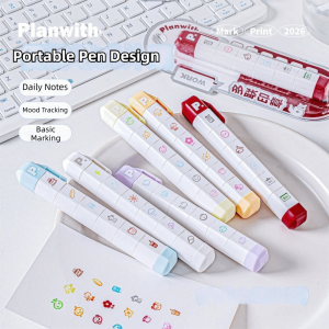 【COD&Fast Delivery】Self-ink To Do List Journal Stamp Cartoon Detachable Seal Pen Cute 6 Patterns Diary Seal Kids Gift School Stationery