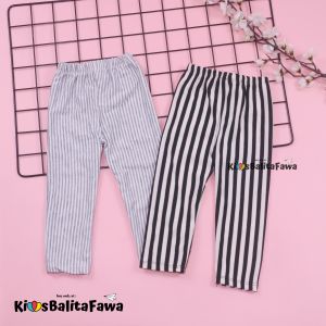 Legging Salur uk Bayi-15 Tahun TK SD / Stripe Anak Garis Celana Panjang Anak Perempuan Bahan Kaos Pants Kios Balita Fawa