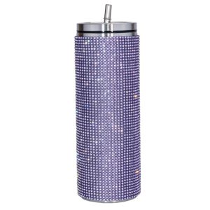 GAOSU 600ml Bình giữ nhiệt kim cương giả Lấp lánh In da báo Cốc cà phê du lịch lấp lánh Bình uống nước thể thao Tái sử dụng Cốc vại thẳng Nhà/văn phòng