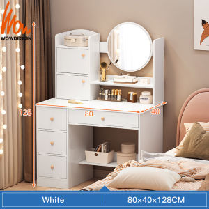Dressing Table with LED Mirror Meja Solek Dressing Table with Drawer Makeup Table Bedroom Table Cosmetic Table Multipurpose Makeup Table Vanity Table