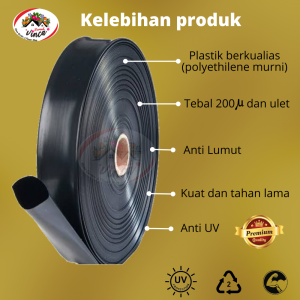 Selang Infus atau Drip Irigasi tetes tebal 200 mikron panjang 100meter