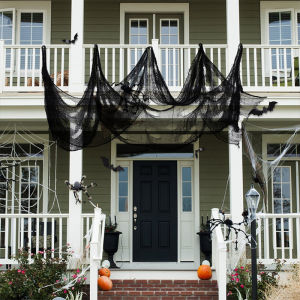 Halloween gauze black cloth Christmas escape room haunted house tablecloth-stained backdrop bar decoration ghost festival gauze