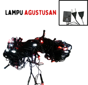 LAMPU TUMBLR 10M AGUSTUSAN MERAH PUTIH KABEL HITAM