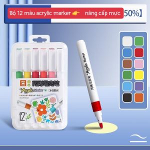 [KM] BỘ 80 Bút màu CAOCẤP Acrylic marker 12/24/36/48/60/80 vẽ được trên nhựa đá thủy tinh kim loạiđa nănghỏa tốc