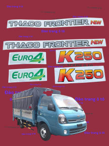 Bộ tem dán xe THACO FRONTIER NEW K250 EURO 4 đủ bộ dán cho xe ô tô thùng tem cao cấp chống bay màu