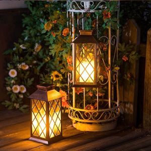 JPTD Patio Yard Garden Decoration Outdoor Flickering Hanging Mason Jar Fairy Lamp Night Light Solar Lanterns