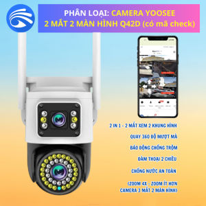 Camera Ngoài Trời YOOSEE 3 MẮT ZOOM 16X | Model 2024 | kèm thẻ nhớ 128Gb | 4K sắc nét báo trộm nhạy