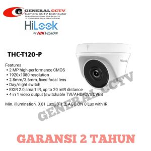 CAMERA CCTV HILOOK 2MP THC-T120-P BY HIKVISION GARANSI HILOOK 2 TAHUN