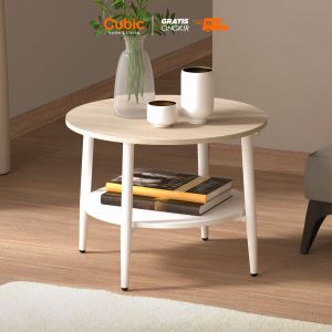 Cubic Meja Tamu Minimalis / Coffee Table / Meja Kopi 2 Tingkat - LIVINA CFT 62 J