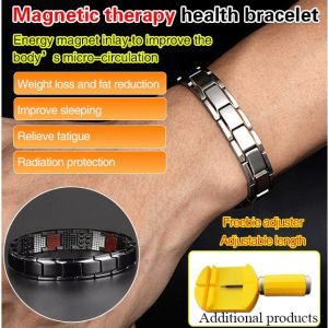 Super-life Magnetic therapy health care bracelet Mens Magnet Bracelet Energy Bracelet