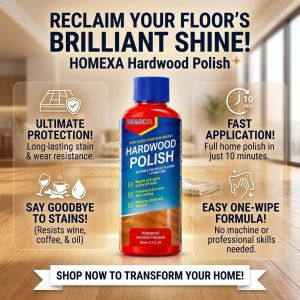 Wood Floor Polish Floor Cleaner Water-Based Floor Wax Lasting Shine Instant Gloss No Streak Hardwood Care Surface Cleaning and Maintenance