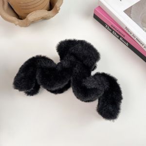 Bayar Di Tempat - Jedai Bulu Model Gelombang / Korean Hair Claw Clip Fluffy / Jepit Rambut Hiu Keriting
